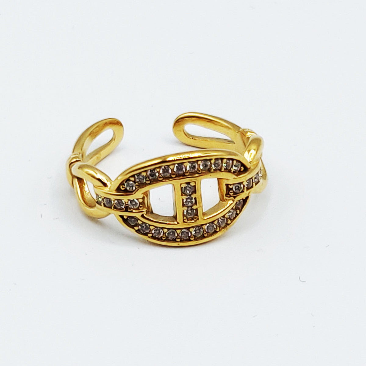 Bague H Luxe Full Cristaux