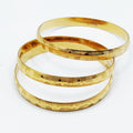 Trio de Bracelets Rigides Ondes Gravées Luxe