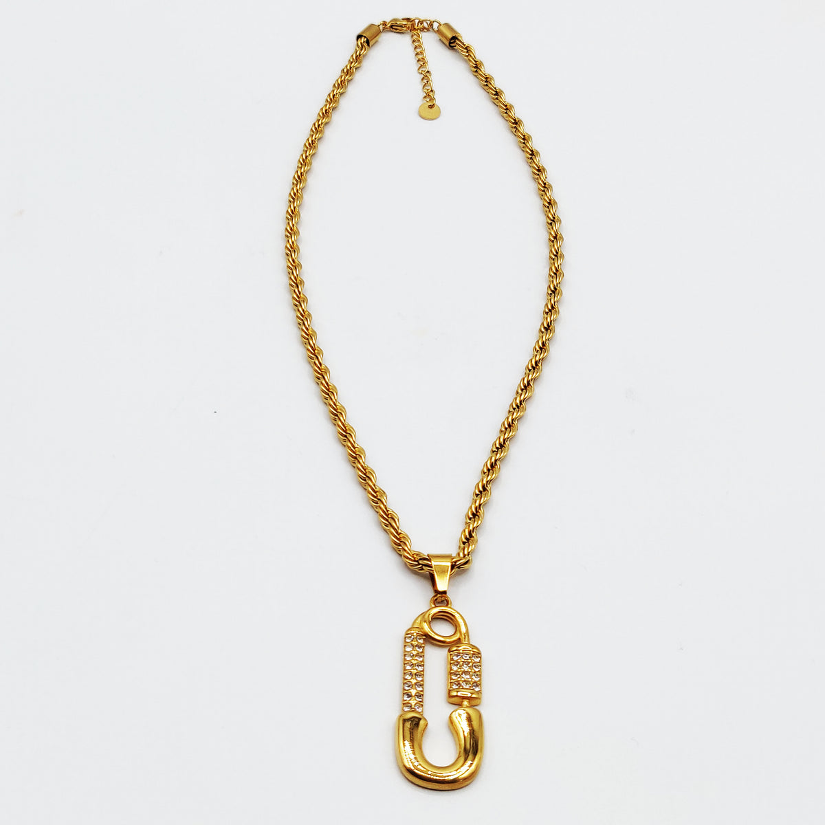 Collier Épingle Stylish Cristaux Luxe