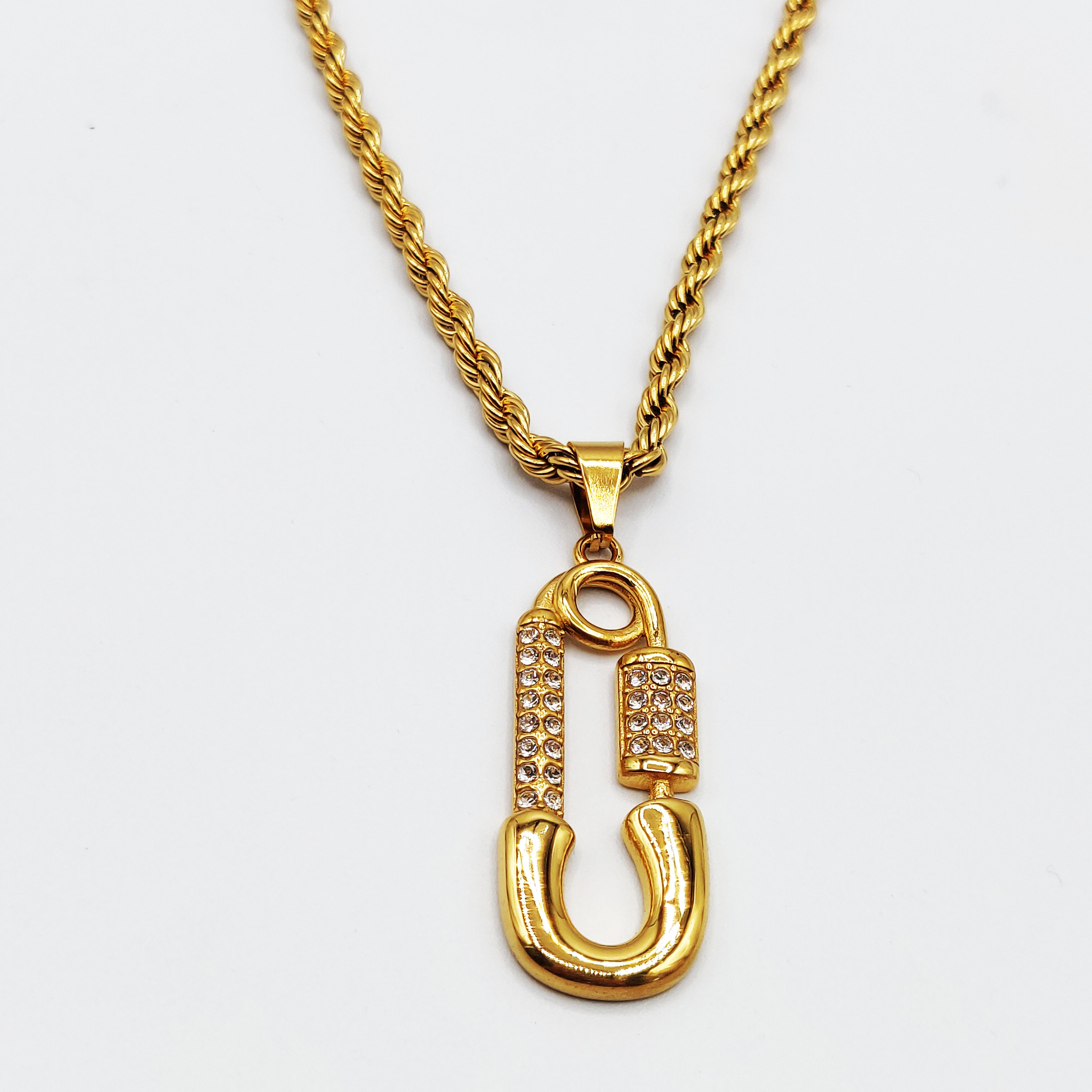 Collier Épingle Stylish Cristaux Luxe