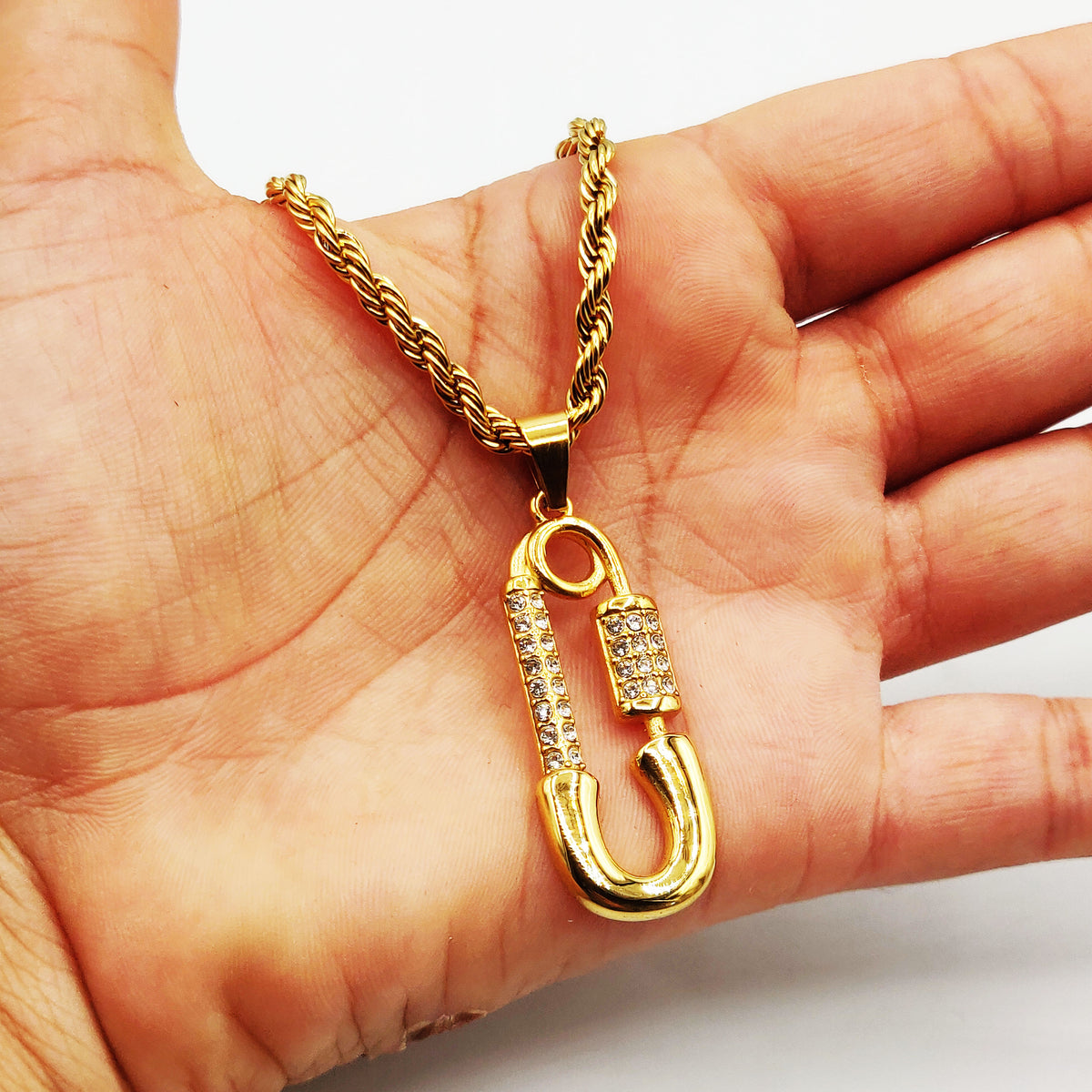Collier Épingle Stylish Cristaux Luxe