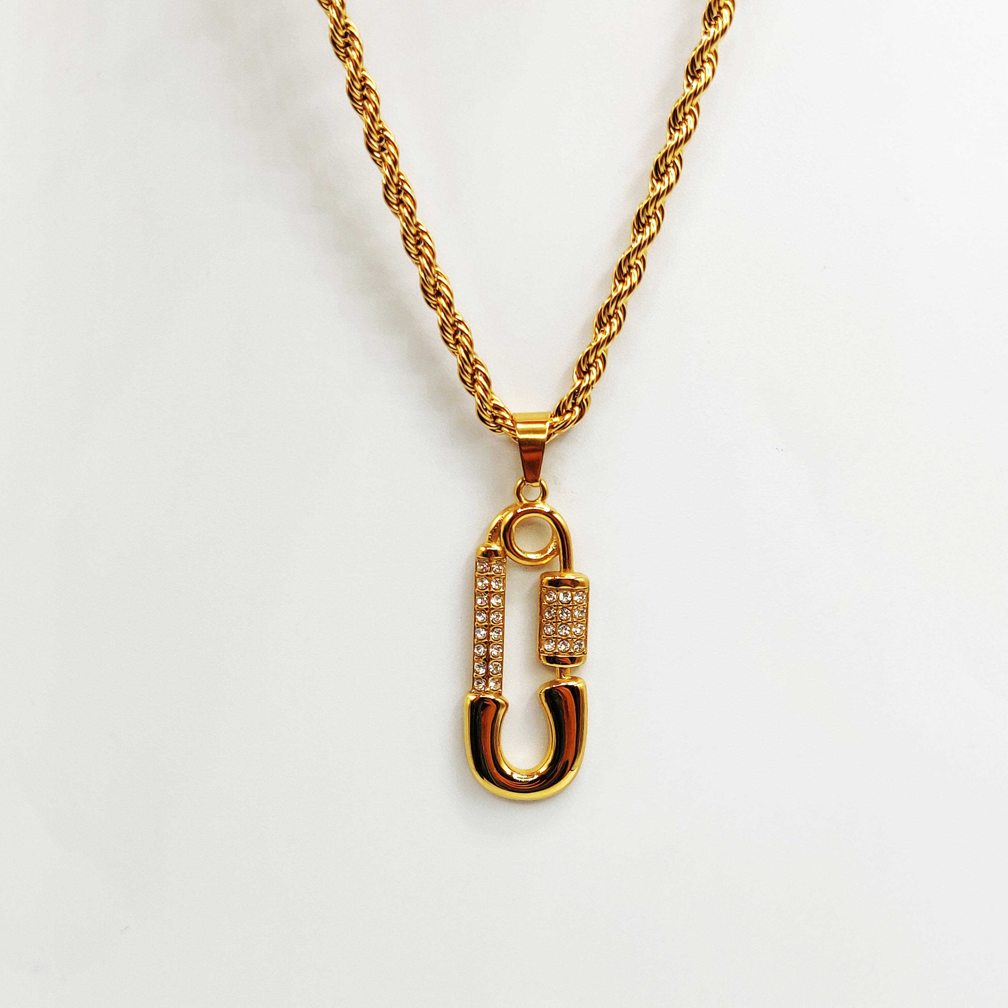 Collier Épingle Stylish Cristaux Luxe