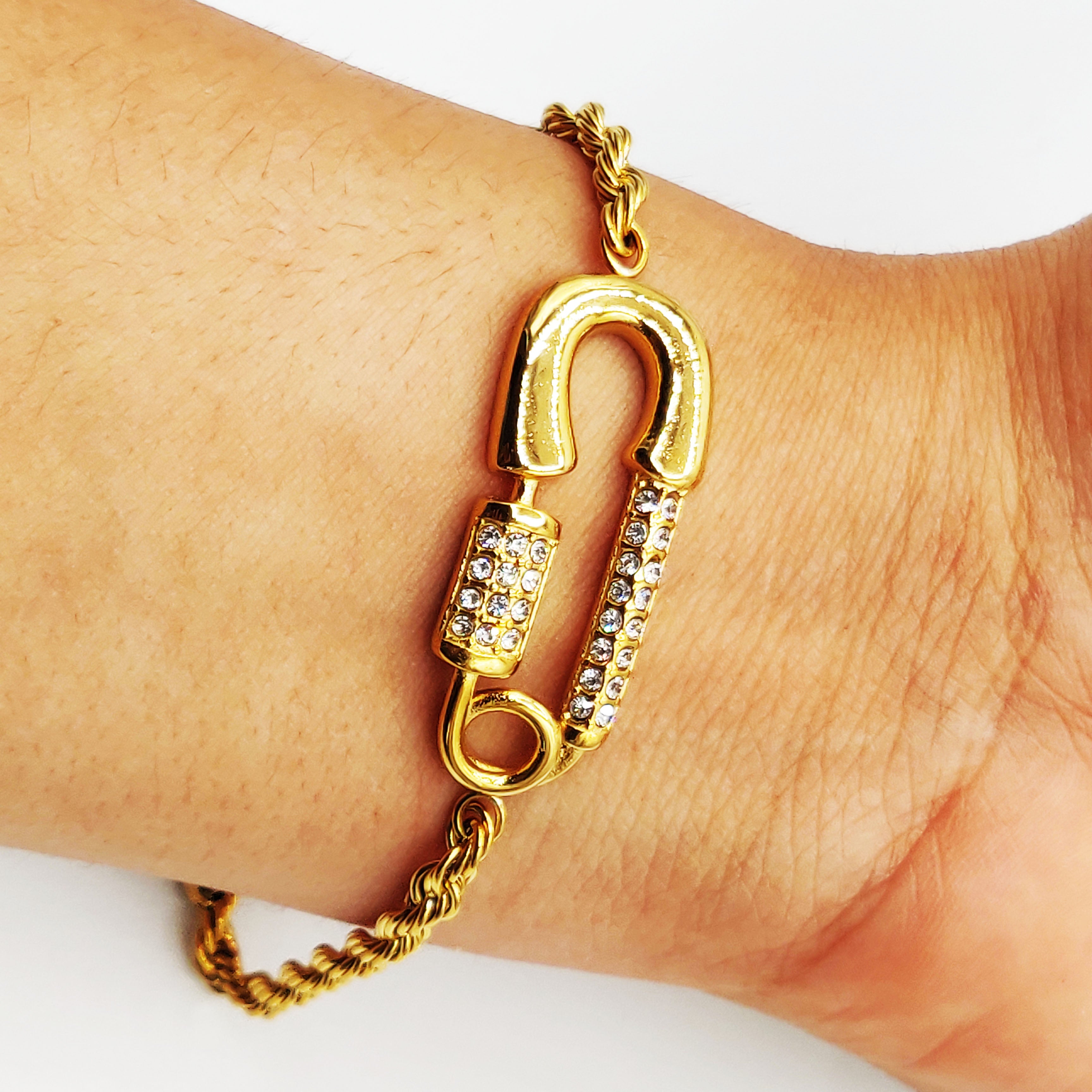 Bracelet Épingle Stylish Cristaux Luxe