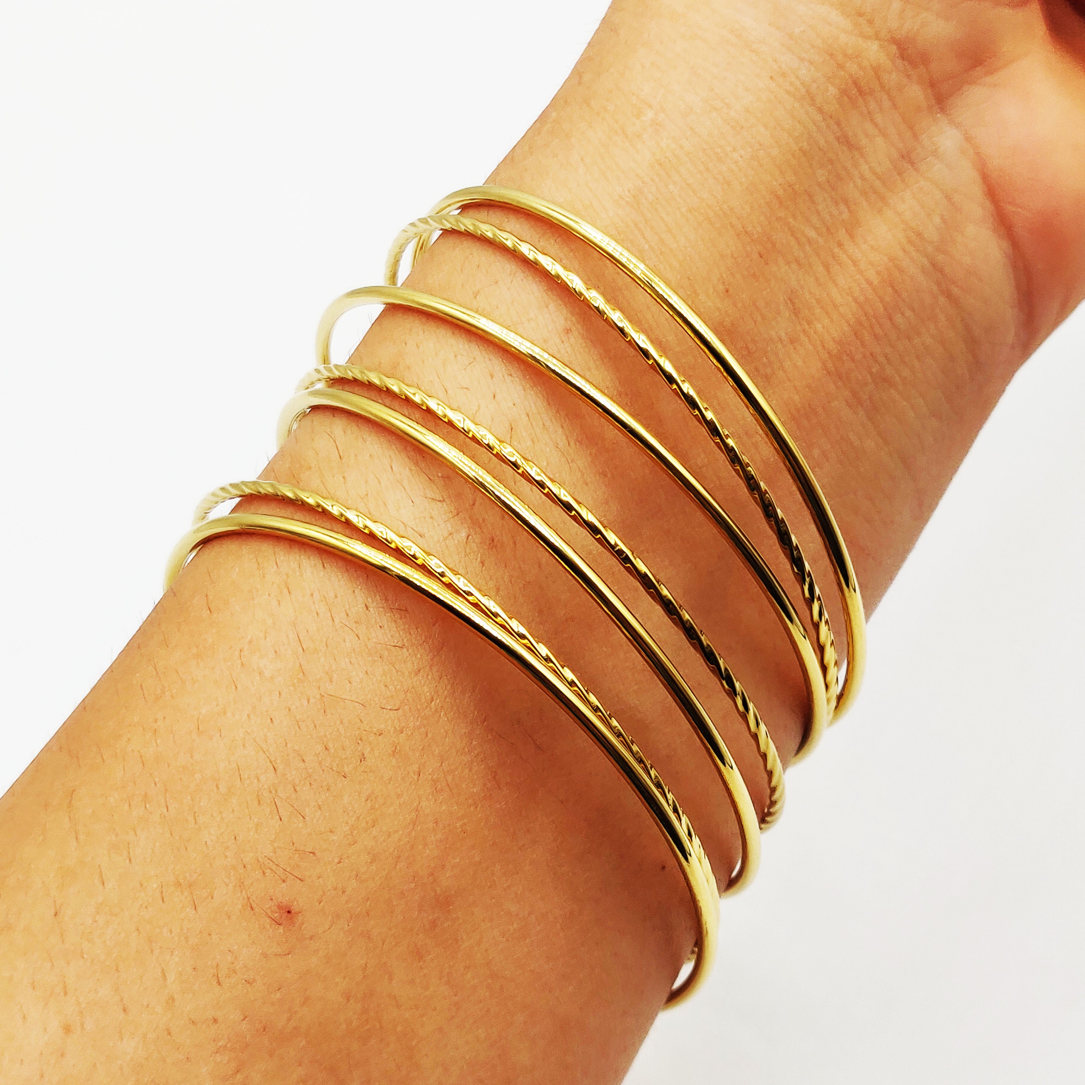 7 Bracelets Stylish Torsadés et Simples Luxe