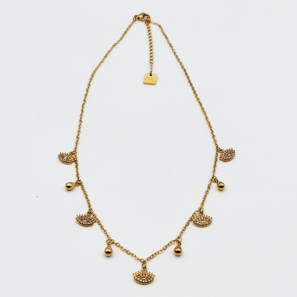 Collier Multi Yeux Fashion Cristaux Luxe
