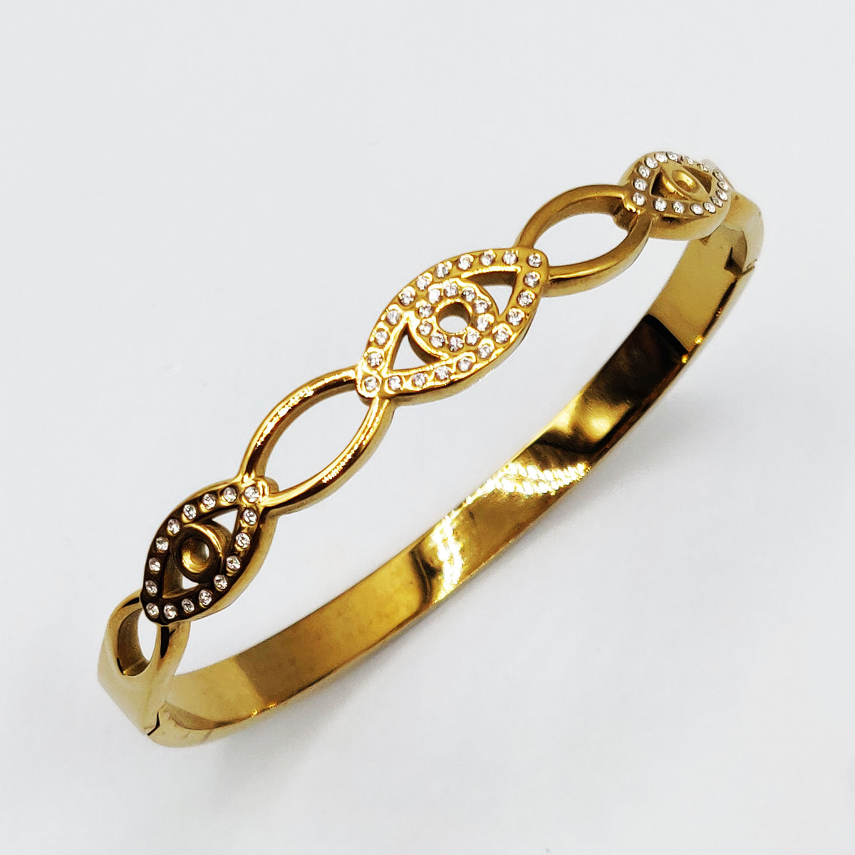 Bracelet Rigide Multi Yeux Fashion Cristaux Luxe