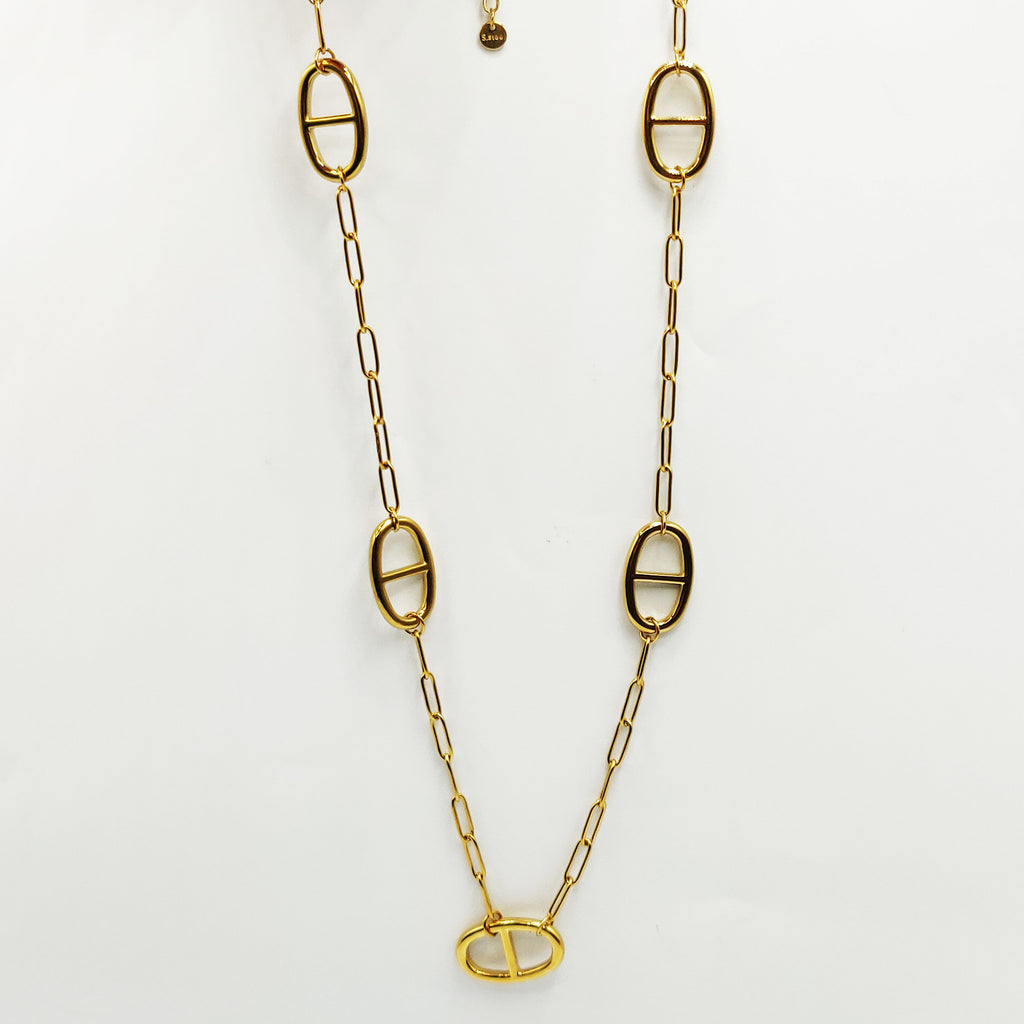 Collier / Sautoir Chaîne Multi Grands H Luxe