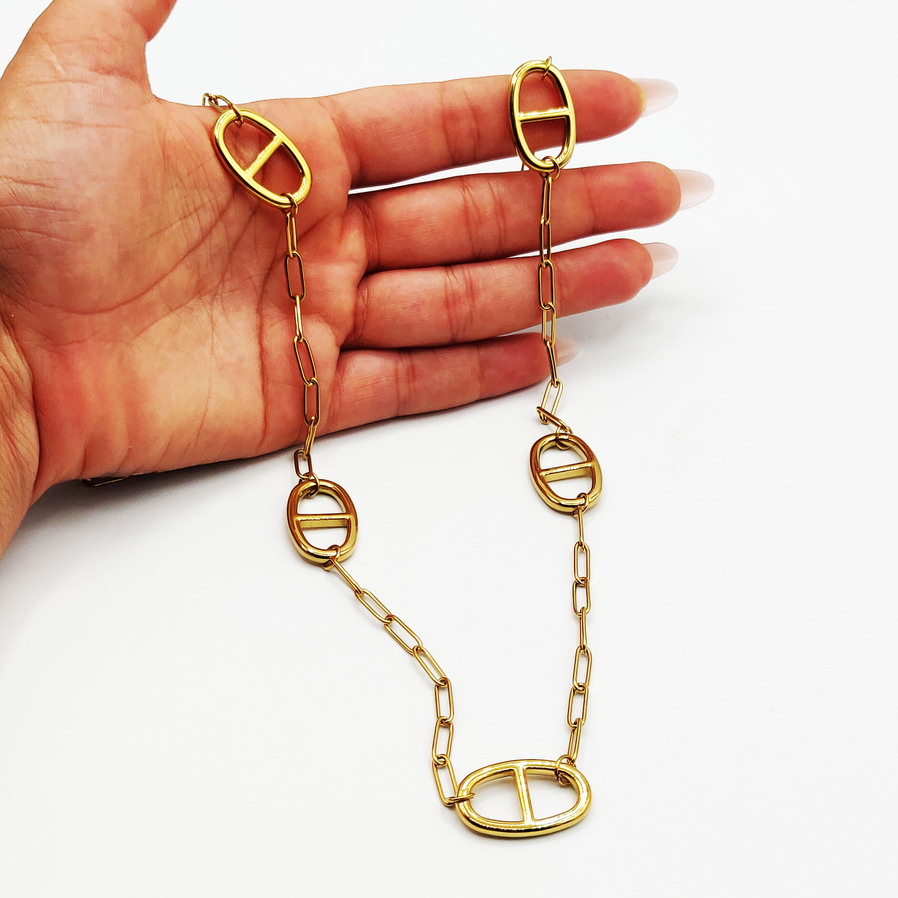 Collier / Sautoir Chaîne Multi Grands H Luxe