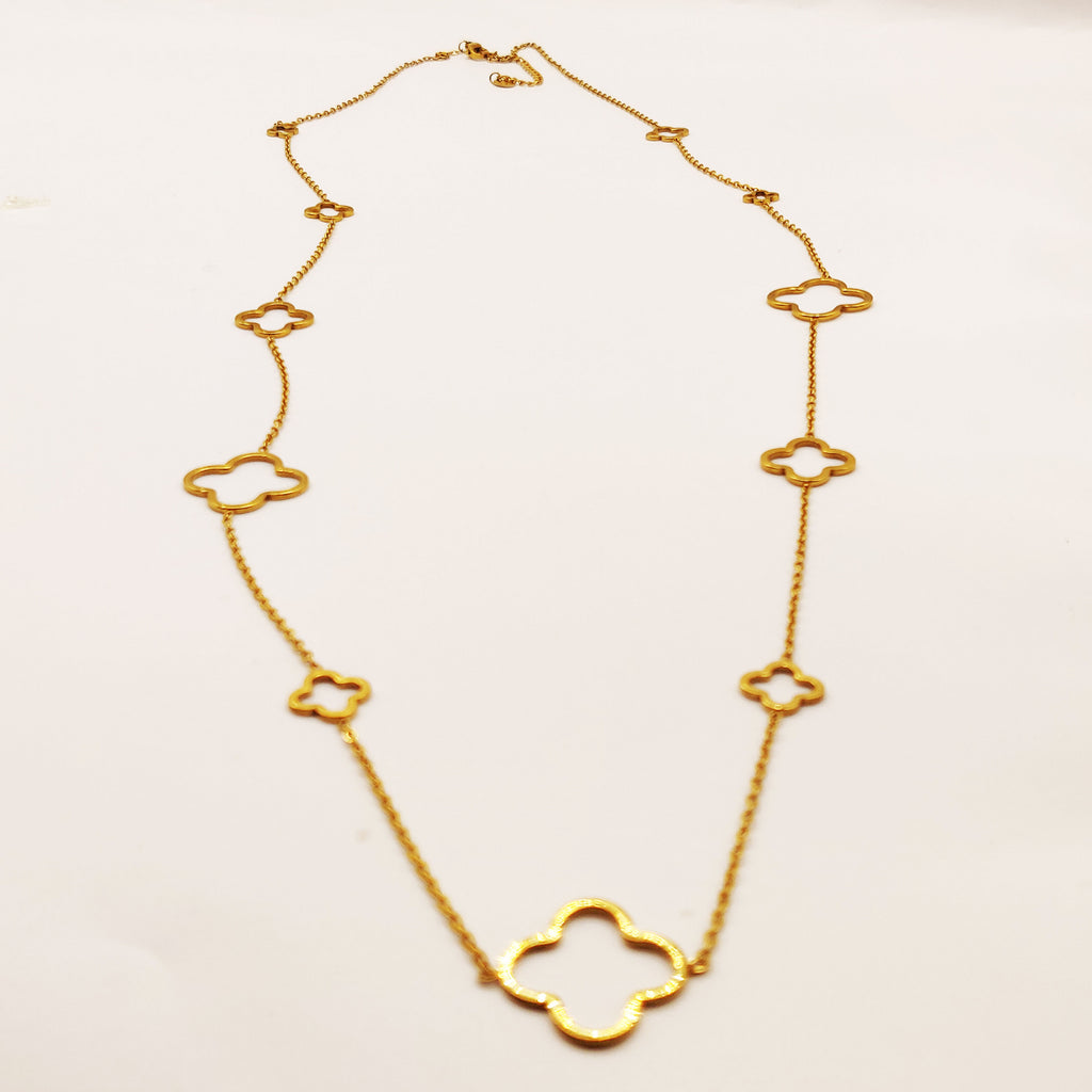 Collier / Sautoir Multi Trèfles Creux Multi Tailles Luxe
