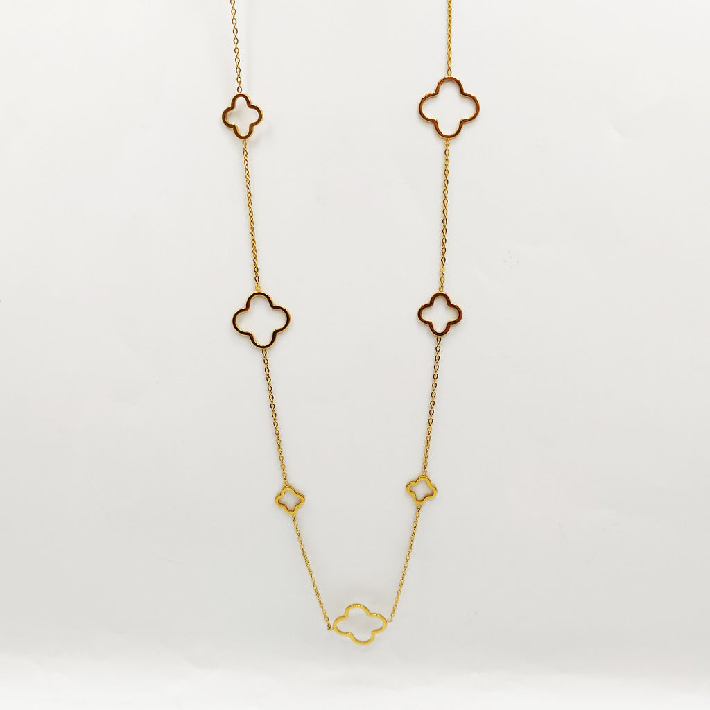 Collier / Sautoir Multi Trèfles Creux Multi Tailles Luxe