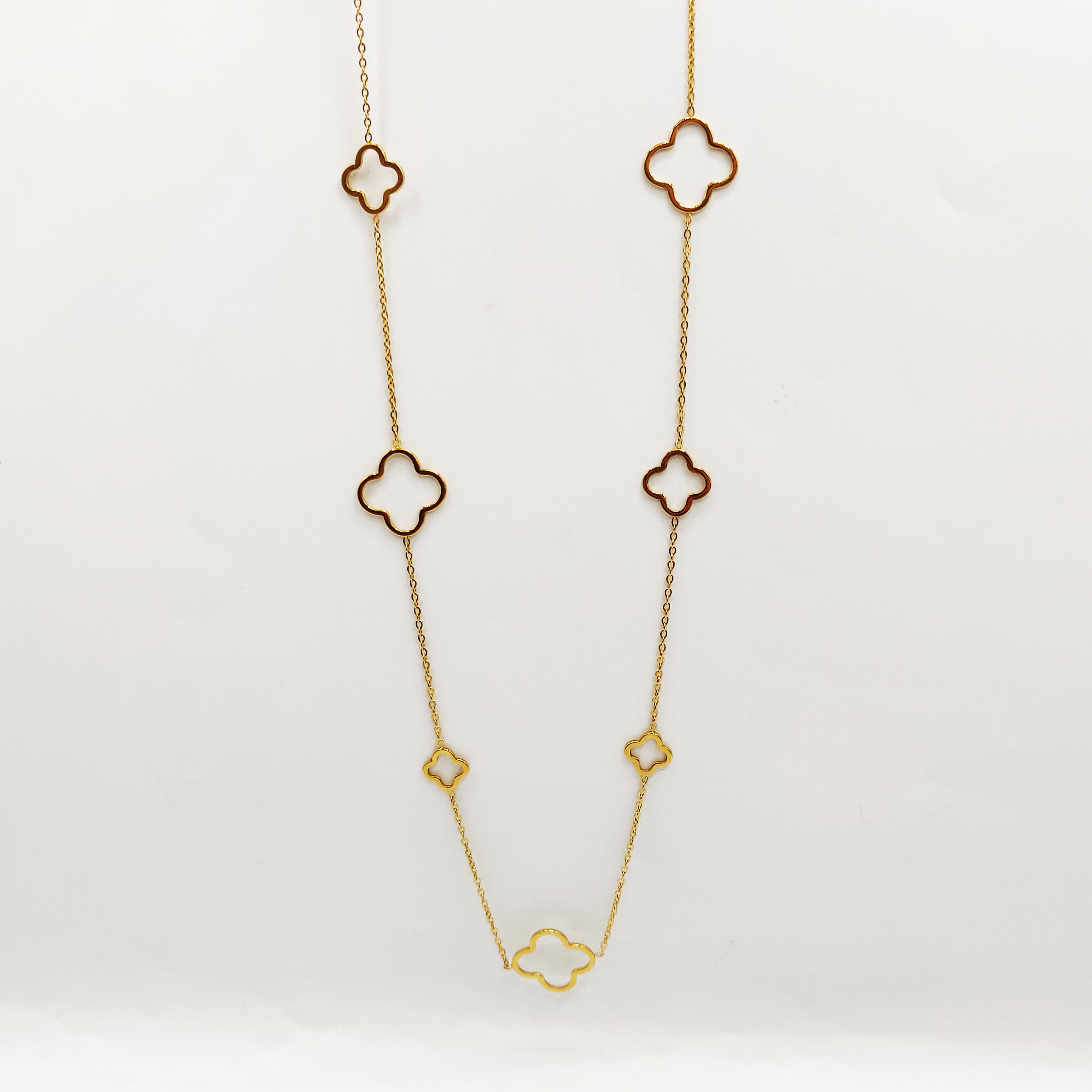 Collier / Sautoir Multi Trèfles Creux Multi Tailles Luxe
