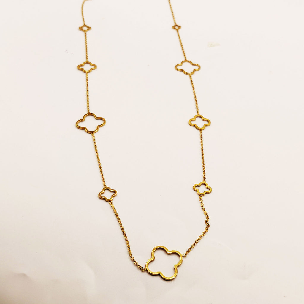 Collier / Sautoir Multi Trèfles Creux Multi Tailles Luxe