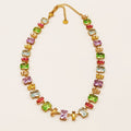 Collier Multi Cristaux Rectangles Multi Formes Multicolores Luxe