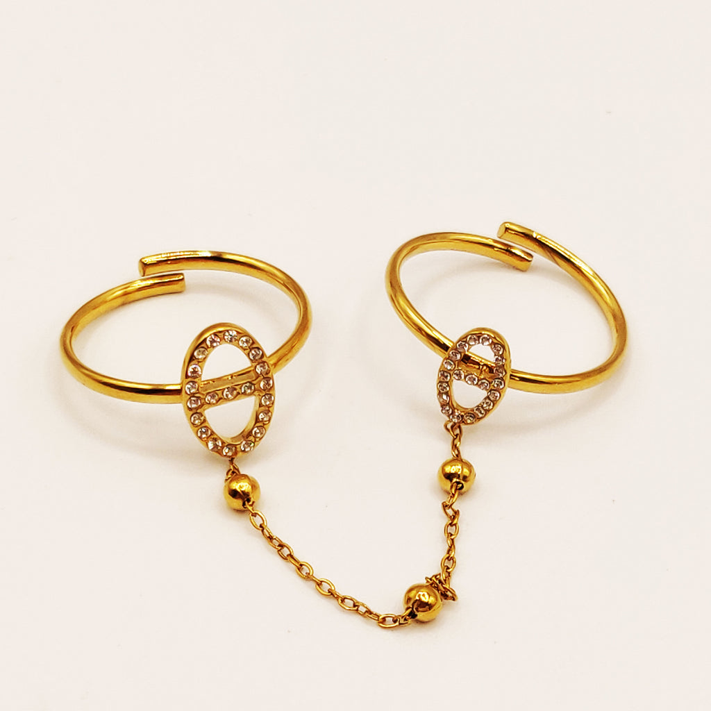 Bague Double H Luxe Reliées