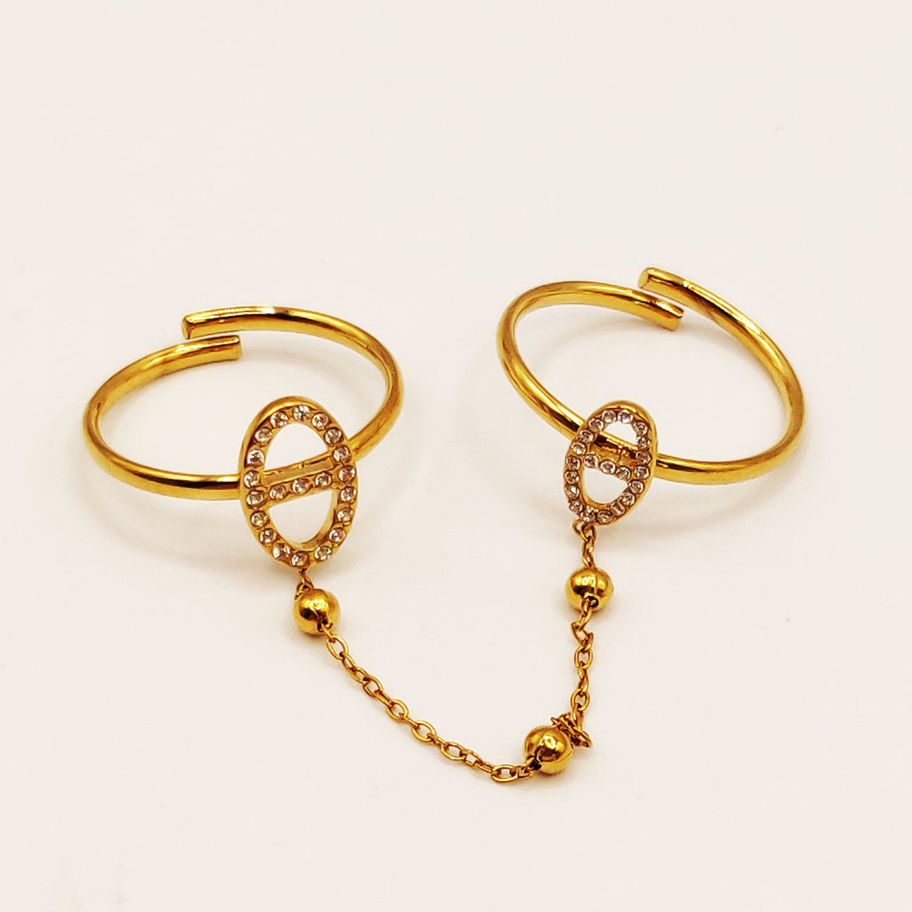 Bague Double H Luxe Reliées