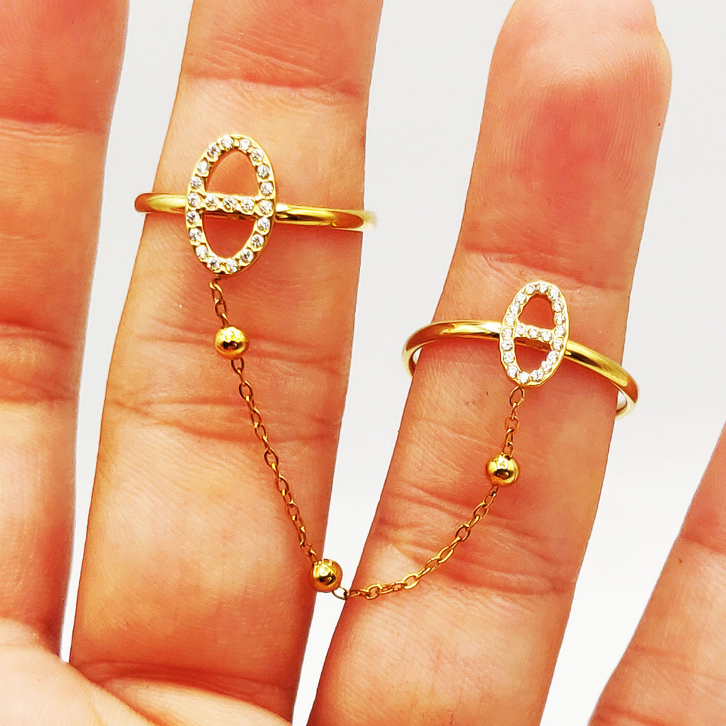 Bague Double H Luxe Reliées