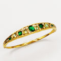 Bracelet Rigide Cristaux Multi Formes Verts Luxe