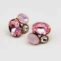 Boucles d'oreilles Cristaux Roses Luxe