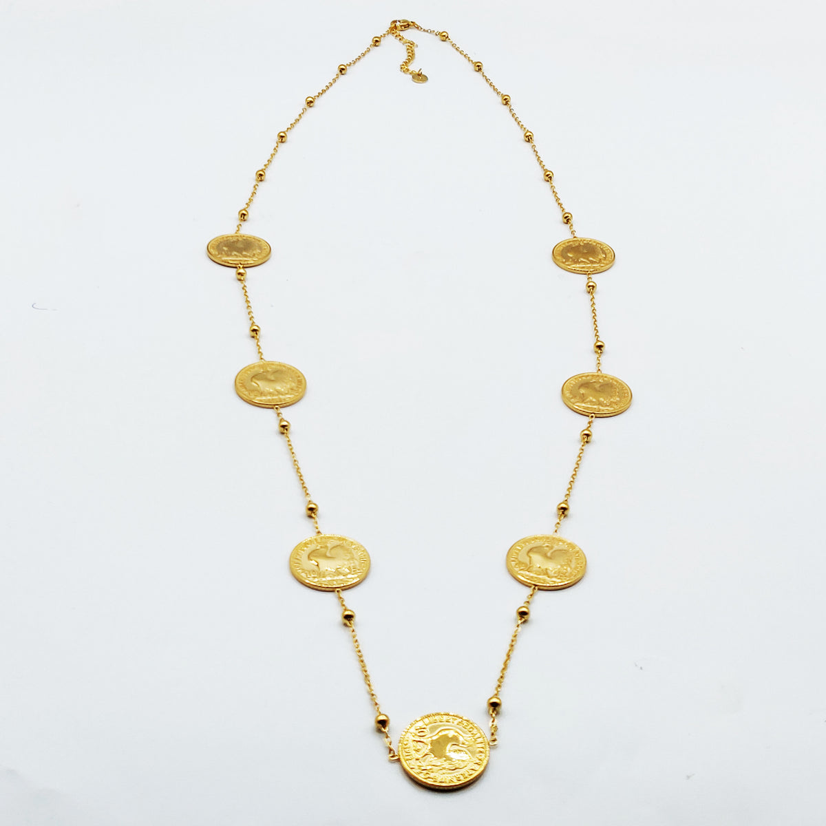 Collier / Sautoir Multi Louise Coq et Perles d'imitation Dorées Luxe