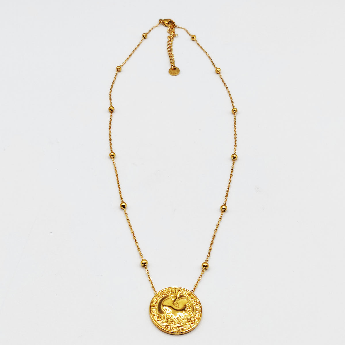 Collier Louise Napoleon et Perles d'imitation Dorées Luxe