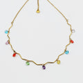 Collier Mi-Rigide Multi Cristaux Multicolores Luxe