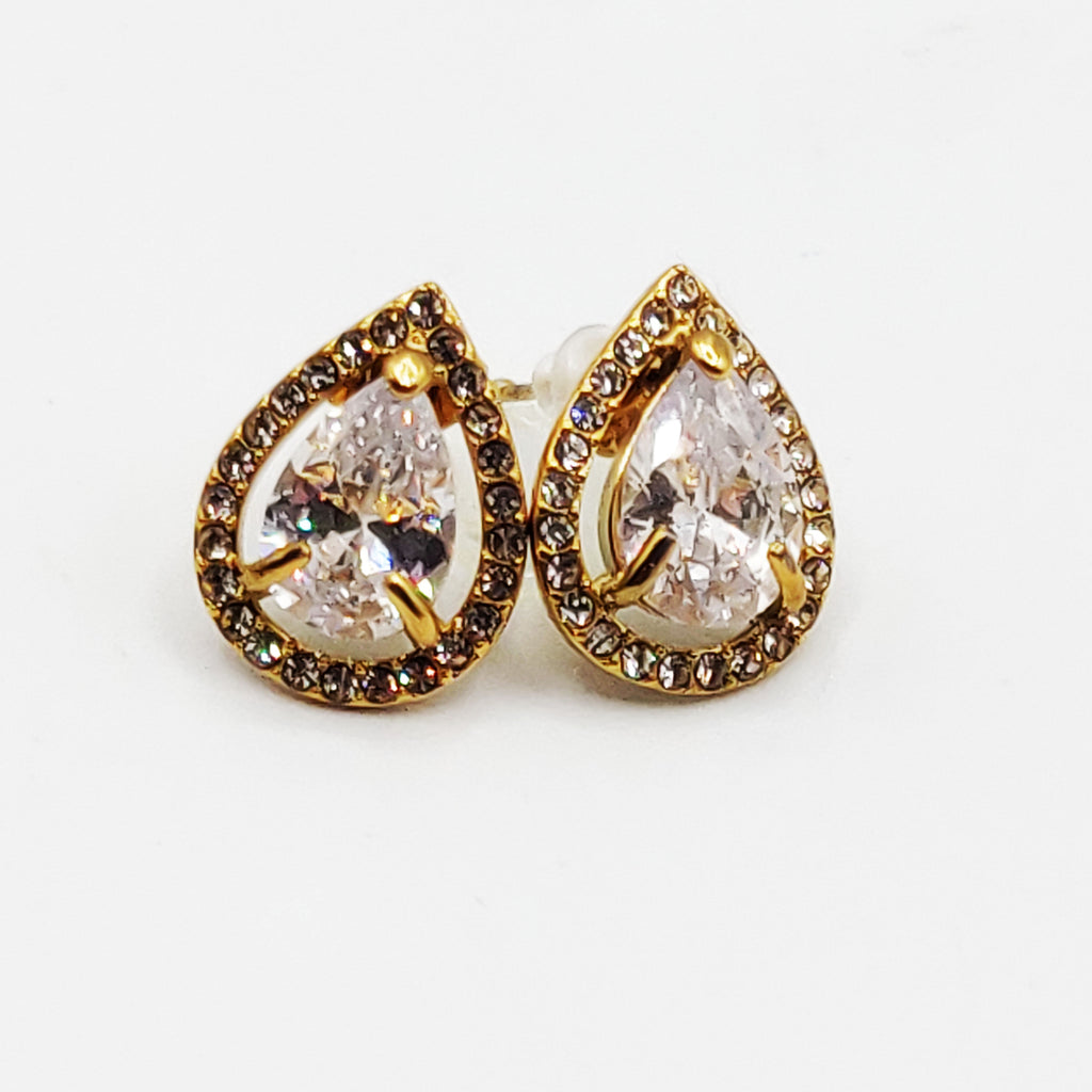 Boucles d'oreilles Gouttes Cristaux Tour Cristaux Luxe