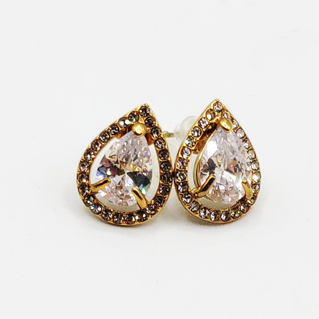 Boucles d'oreilles Gouttes Cristaux Tour Cristaux Luxe