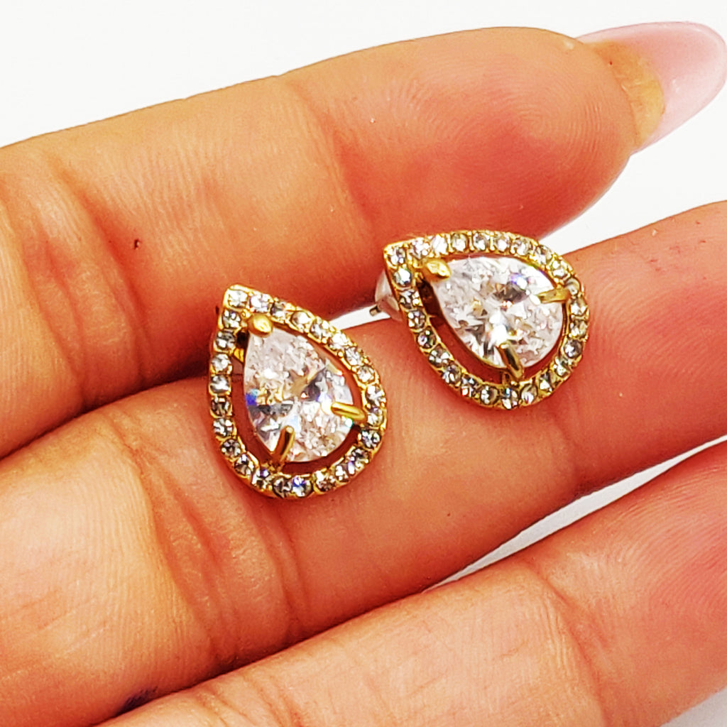 Boucles d'oreilles Gouttes Cristaux Tour Cristaux Luxe