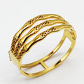 Bracelet Rigide Triple Lignes Os Luxe