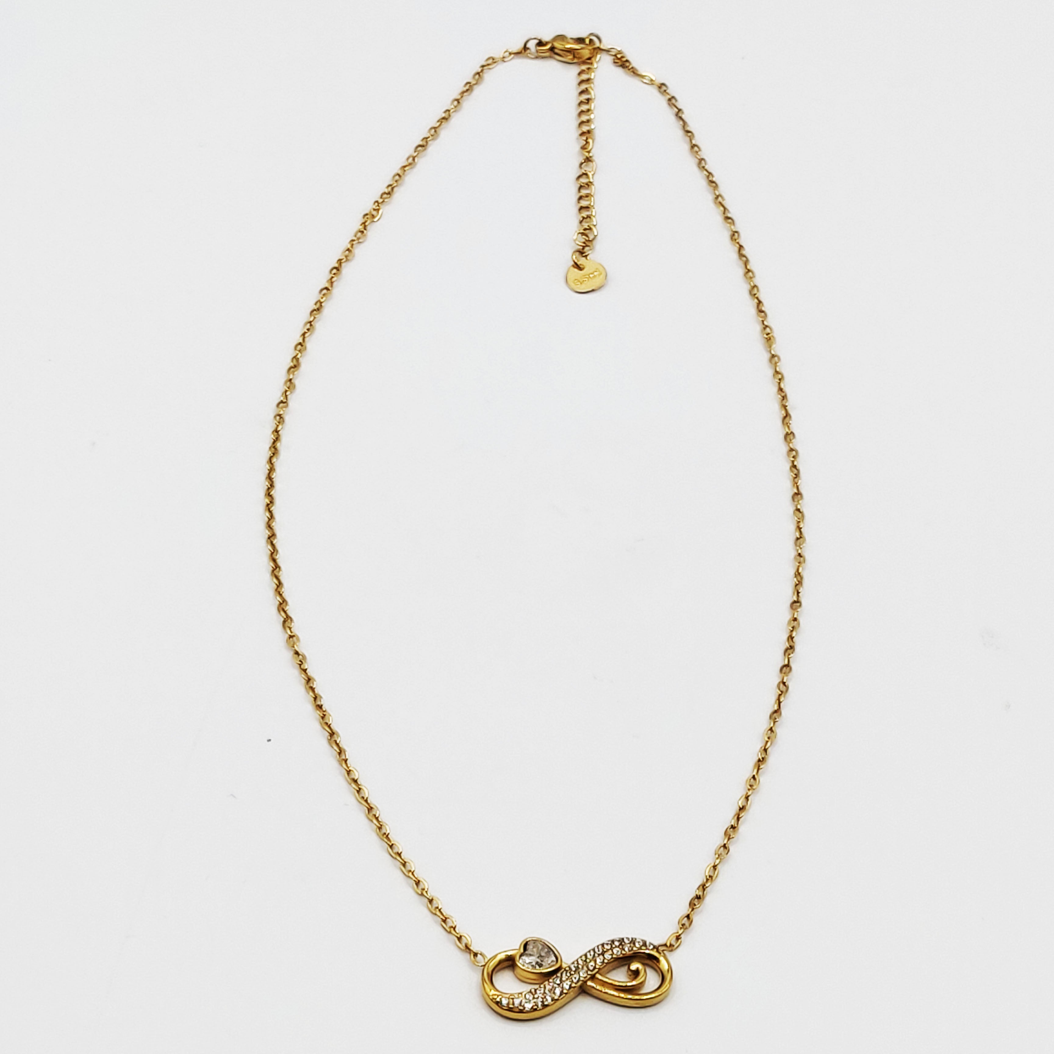 Collier Infinity Cristaux Coeur Cristal Luxe