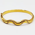 Bracelet Rigide Vague et Vague de Cristaux Luxe