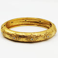 Bracelet Rigide Bombé Flocons de Neiges Cristaux Luxe