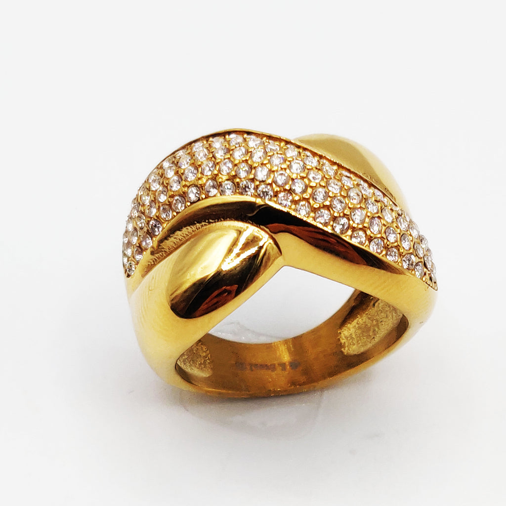 Bague Barre Cristaux Luxe
