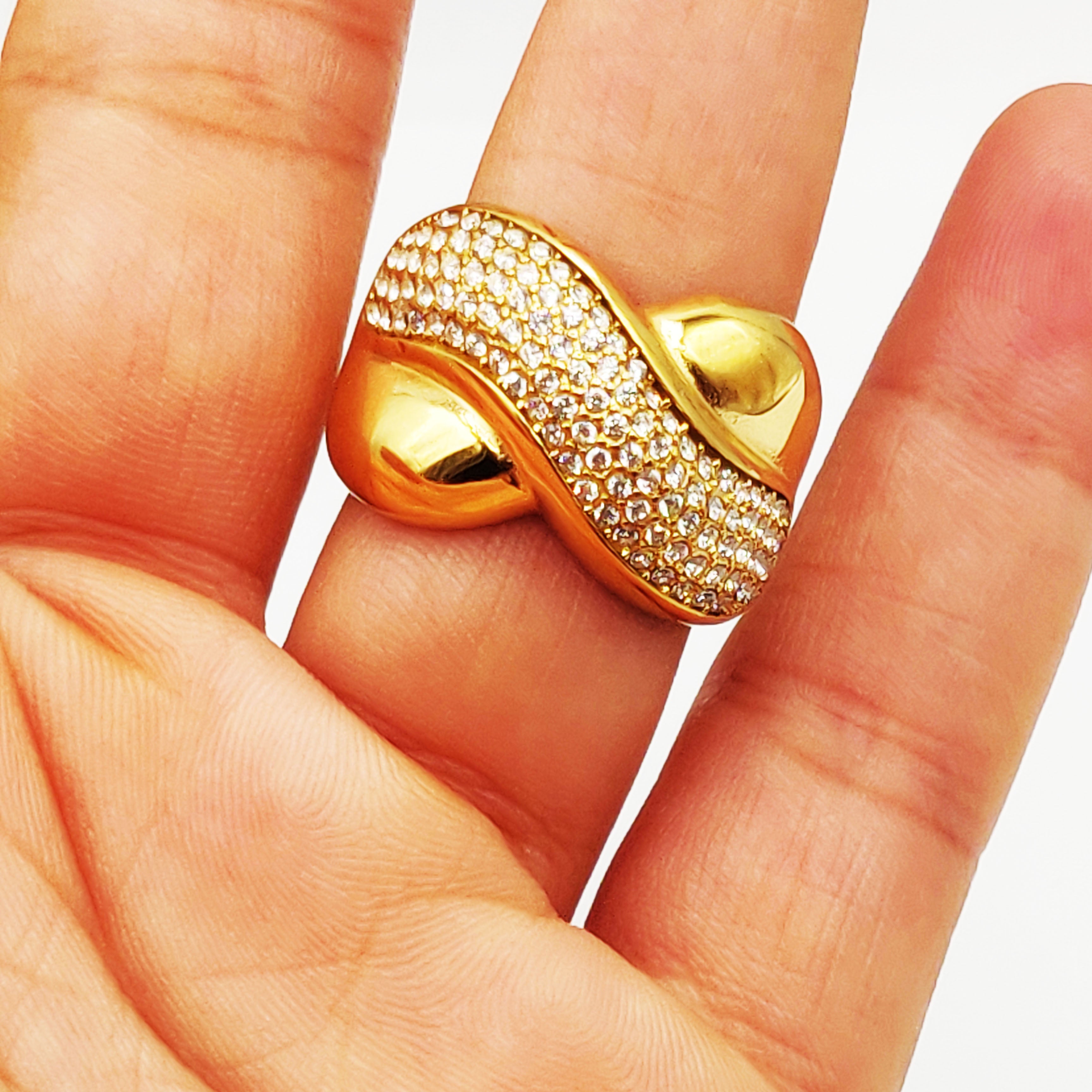 Bague Barre Cristaux Luxe
