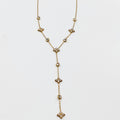 Collier Trèfles 4 Cristaux Ronds Luxe Descendant