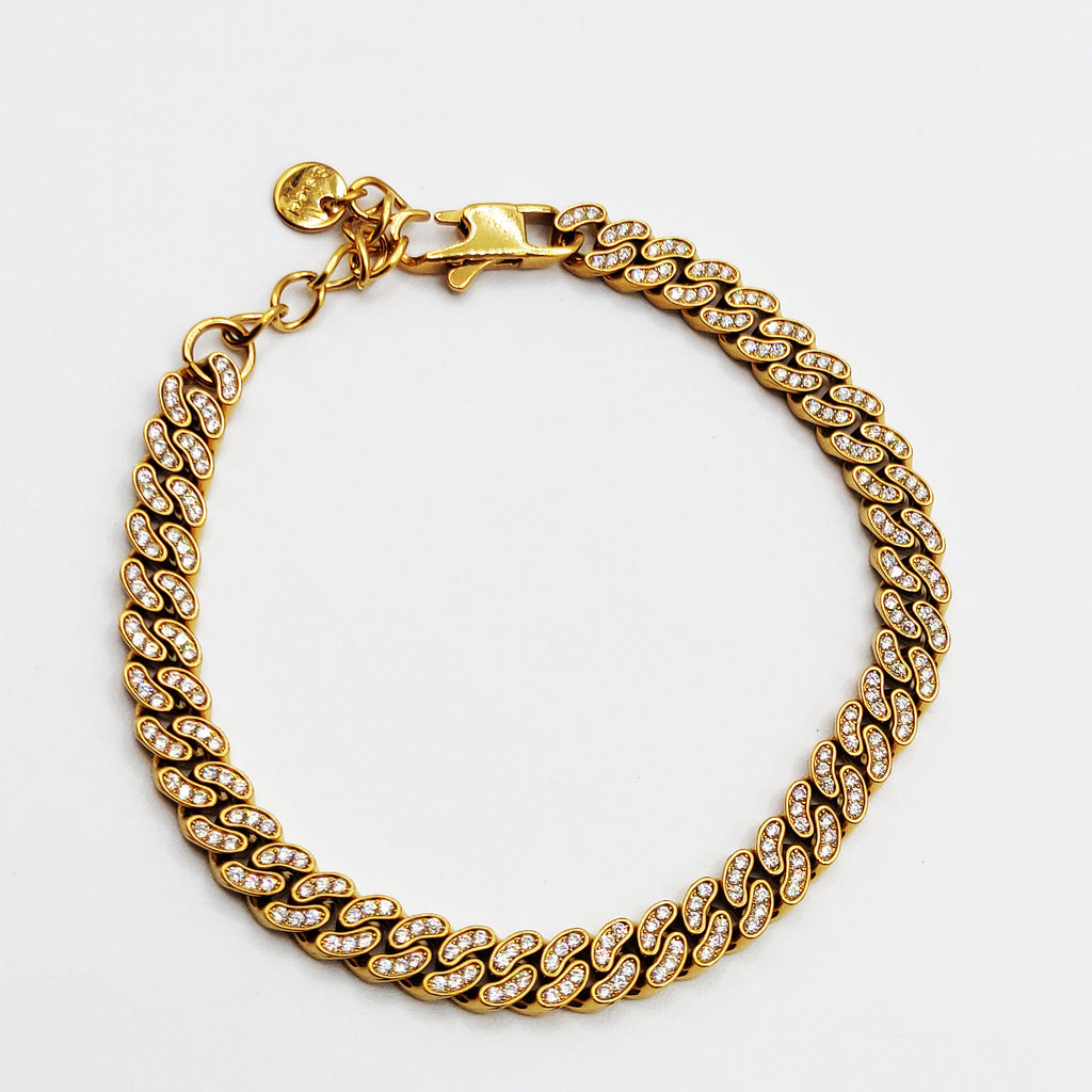 Bracelet Tresse Cristaux Premium Luxe