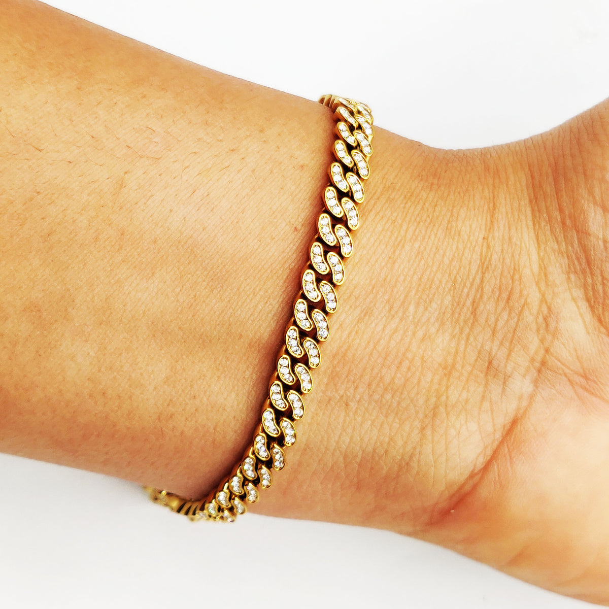 Bracelet Tresse Cristaux Premium Luxe