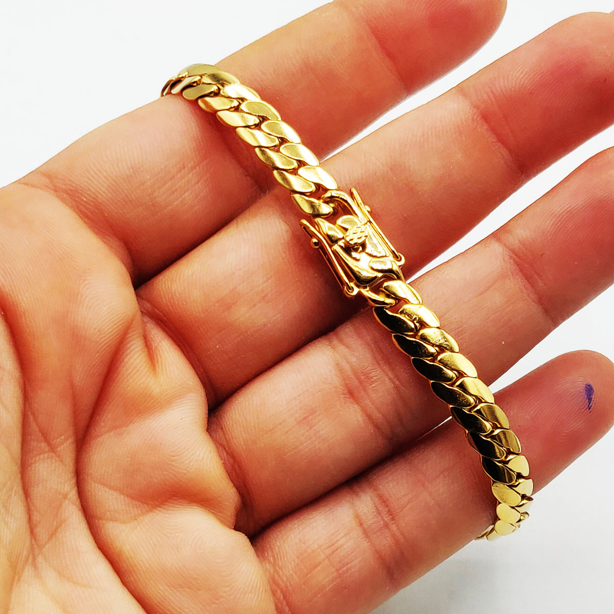 Bracelet Tresse Resserrée Fermeture Originale Fin Luxe