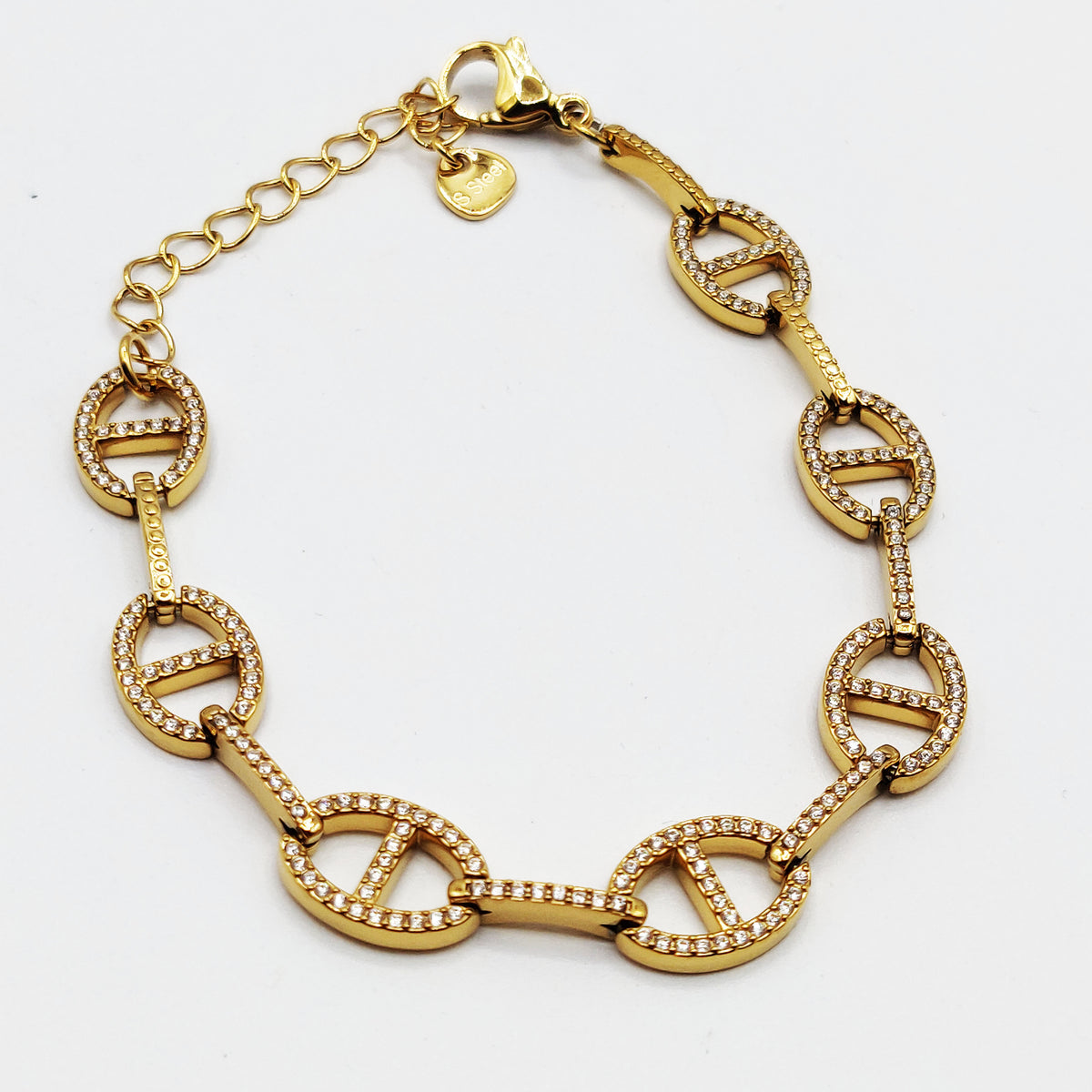Bracelet Multi H Luxe Reliés Cristaux