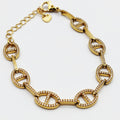 Bracelet Multi H Luxe Reliés Cristaux