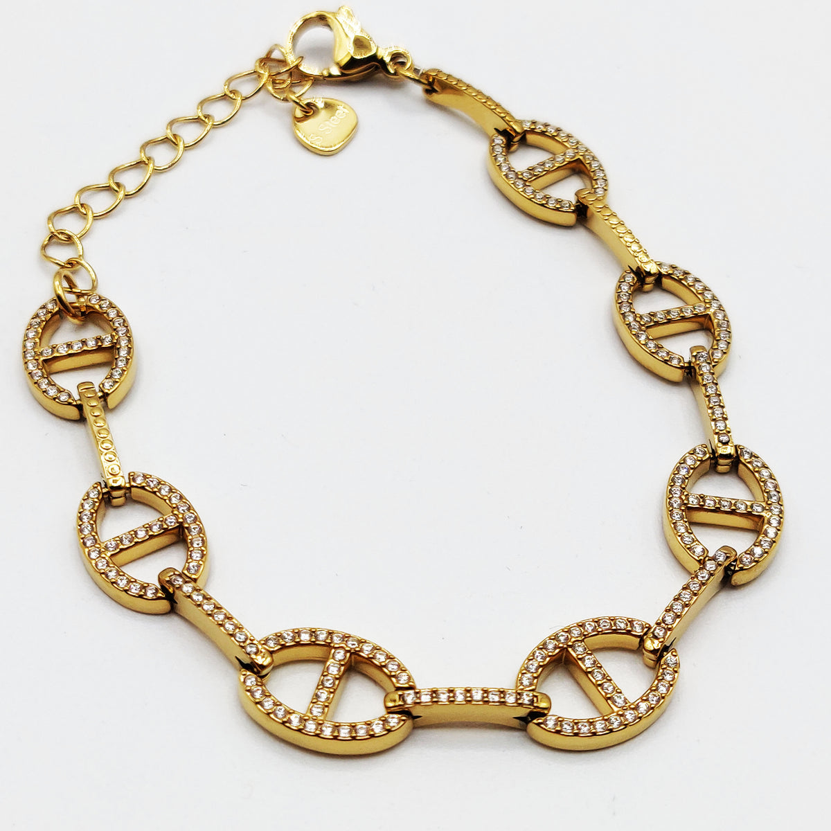 Bracelet Multi H Luxe Reliés Cristaux