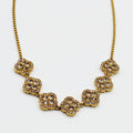 Collier Multi Trèfles 4 Cristaux Ronds Tour Cristaux Luxe