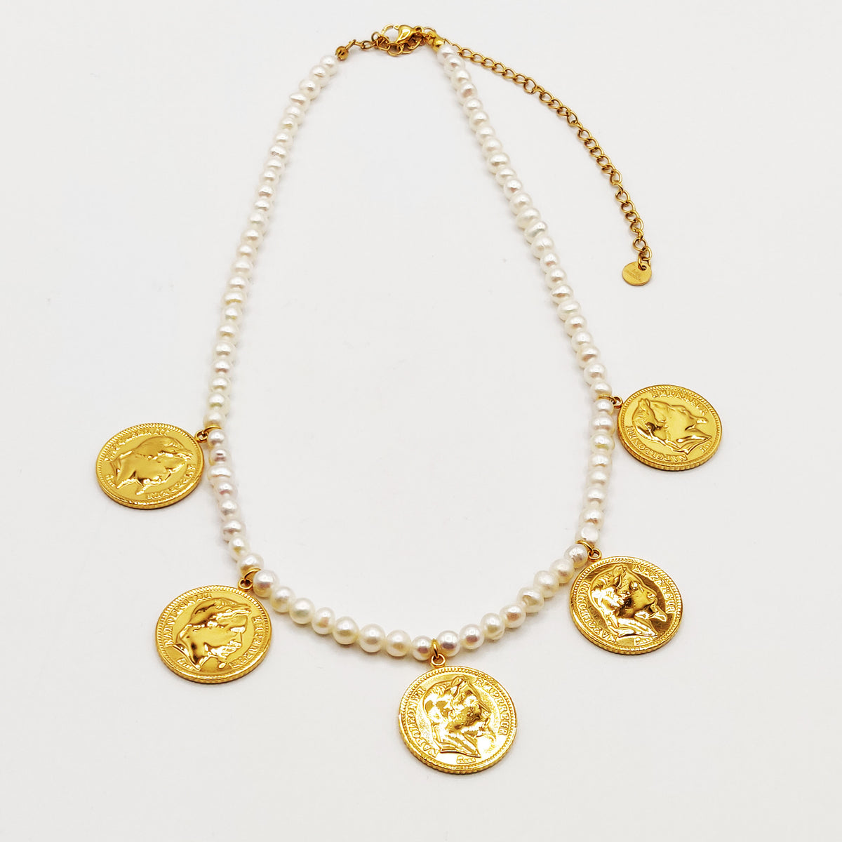 Collier Johar Perles d'imitation Blanches Multi Louise Coq / Napoléon Luxe