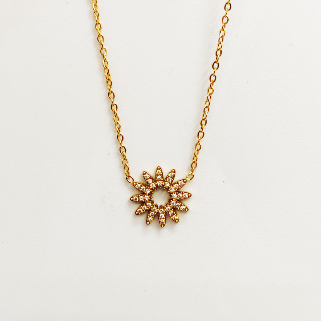 Collier Soleil Rayons Cristaux