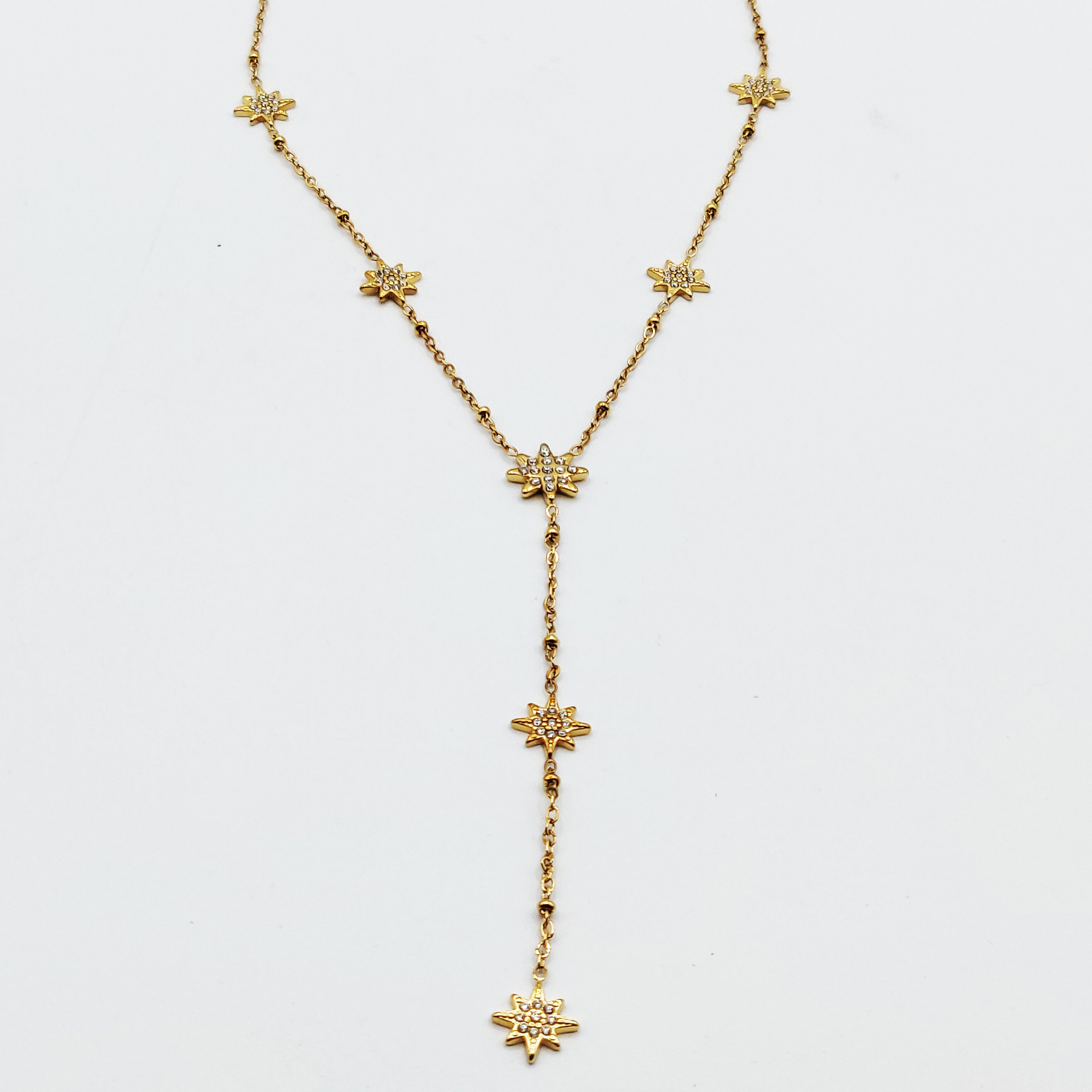 Collier Multi Étoiles Cristaux Descendant