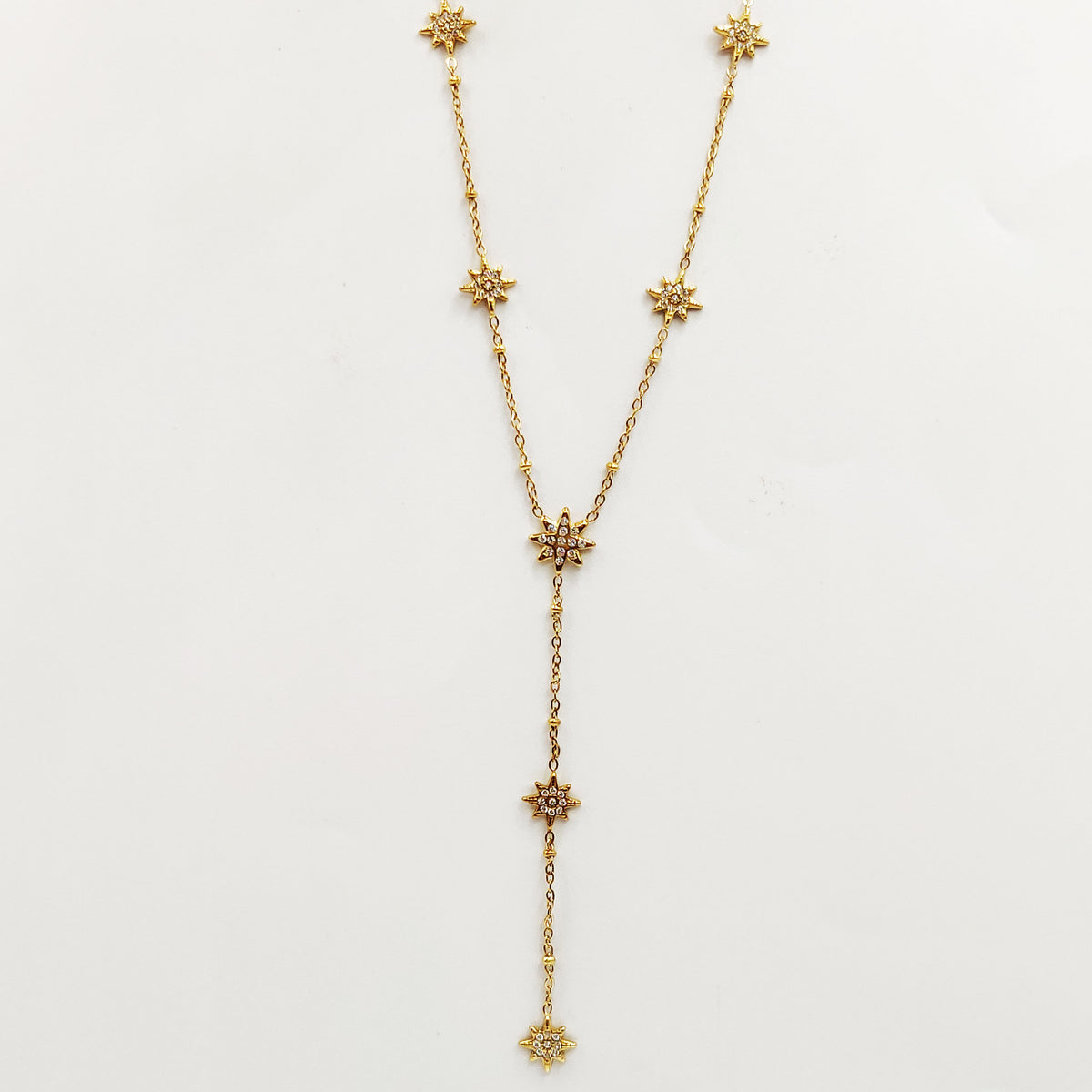 Collier Multi Étoiles Cristaux Descendant