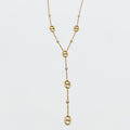 Collier Multi H Luxe et Cristaux Ronds Descendant