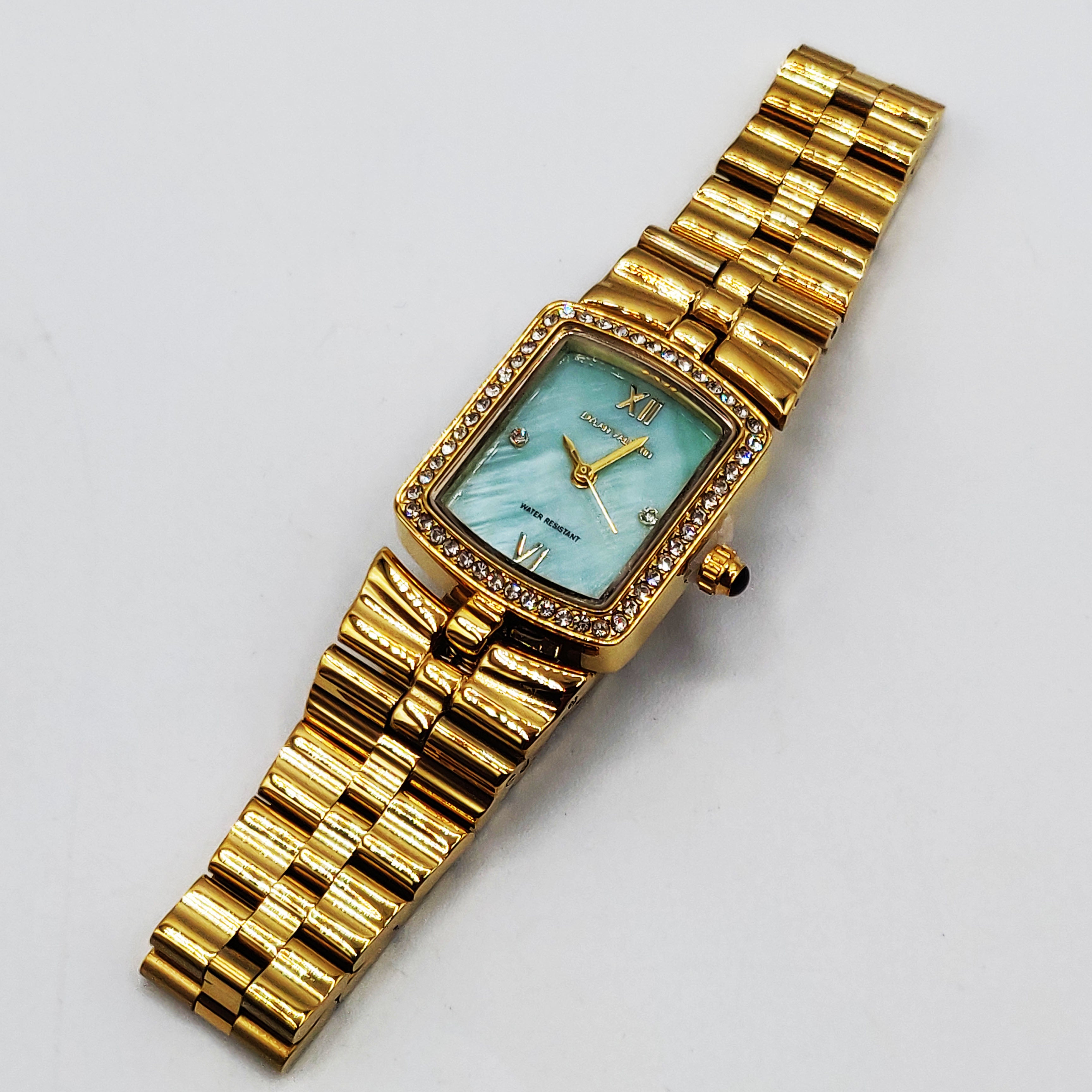 Montre Dylan Valentin DV115128 Fond Bleu Bracelet Doré