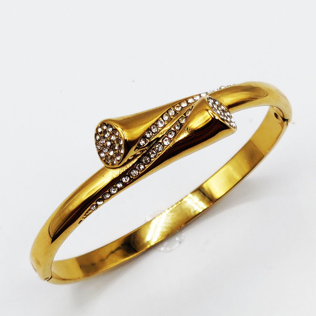 Bracelet Rigide Tube Cristaux Luxe