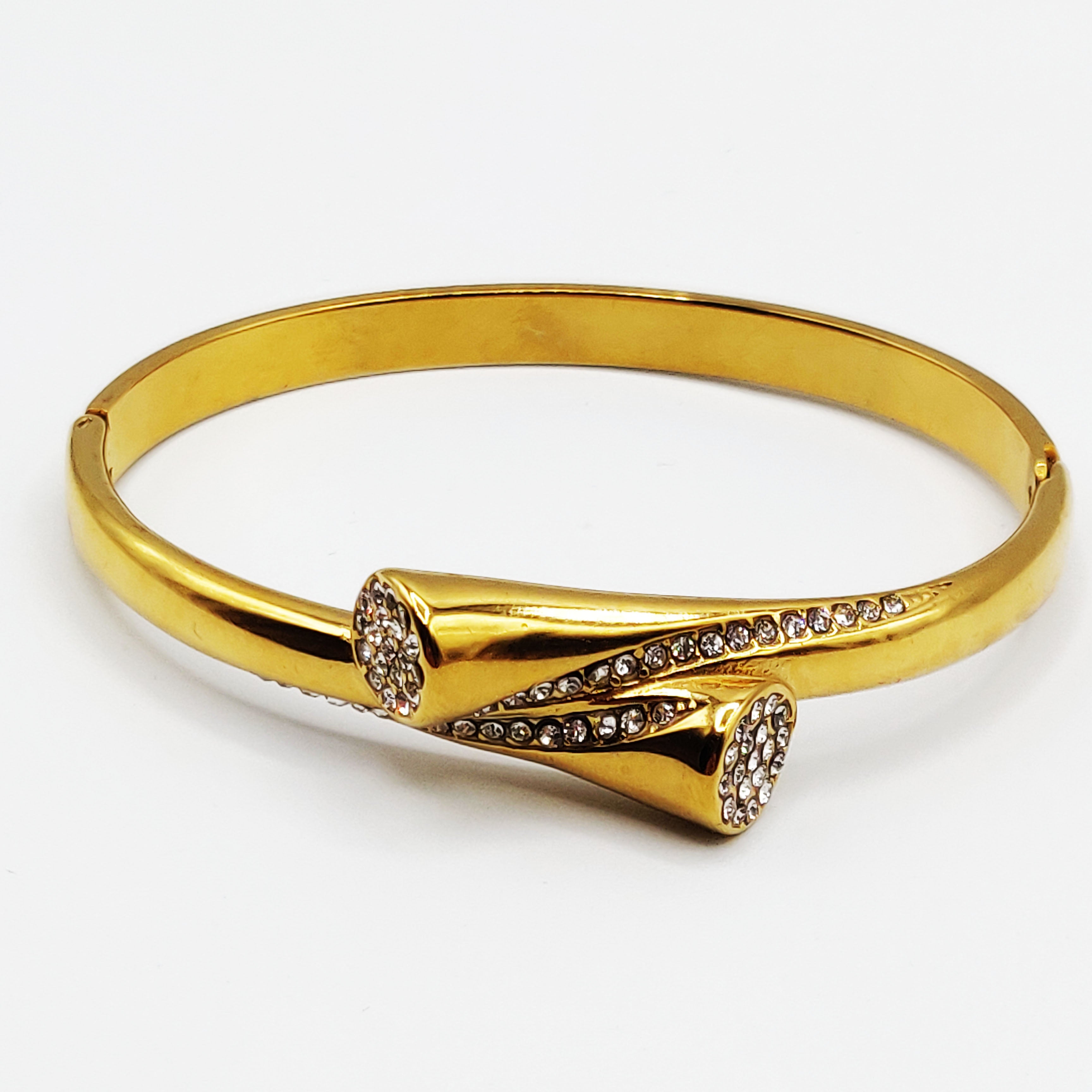 Bracelet Rigide Tube Cristaux Luxe